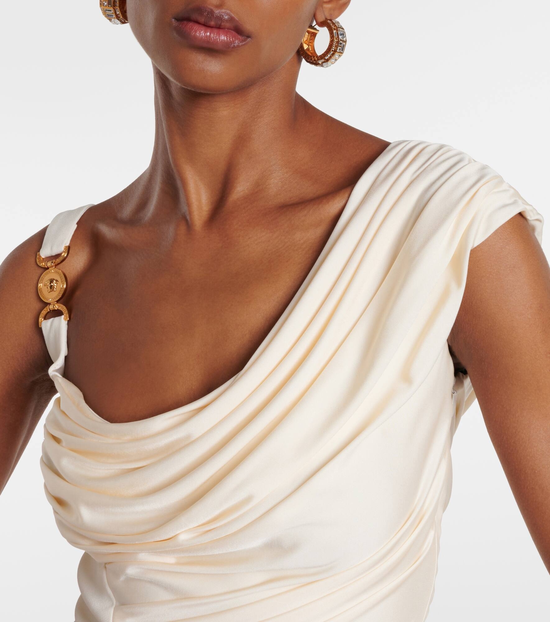 Medusa '95 draped crêpe gown - 4