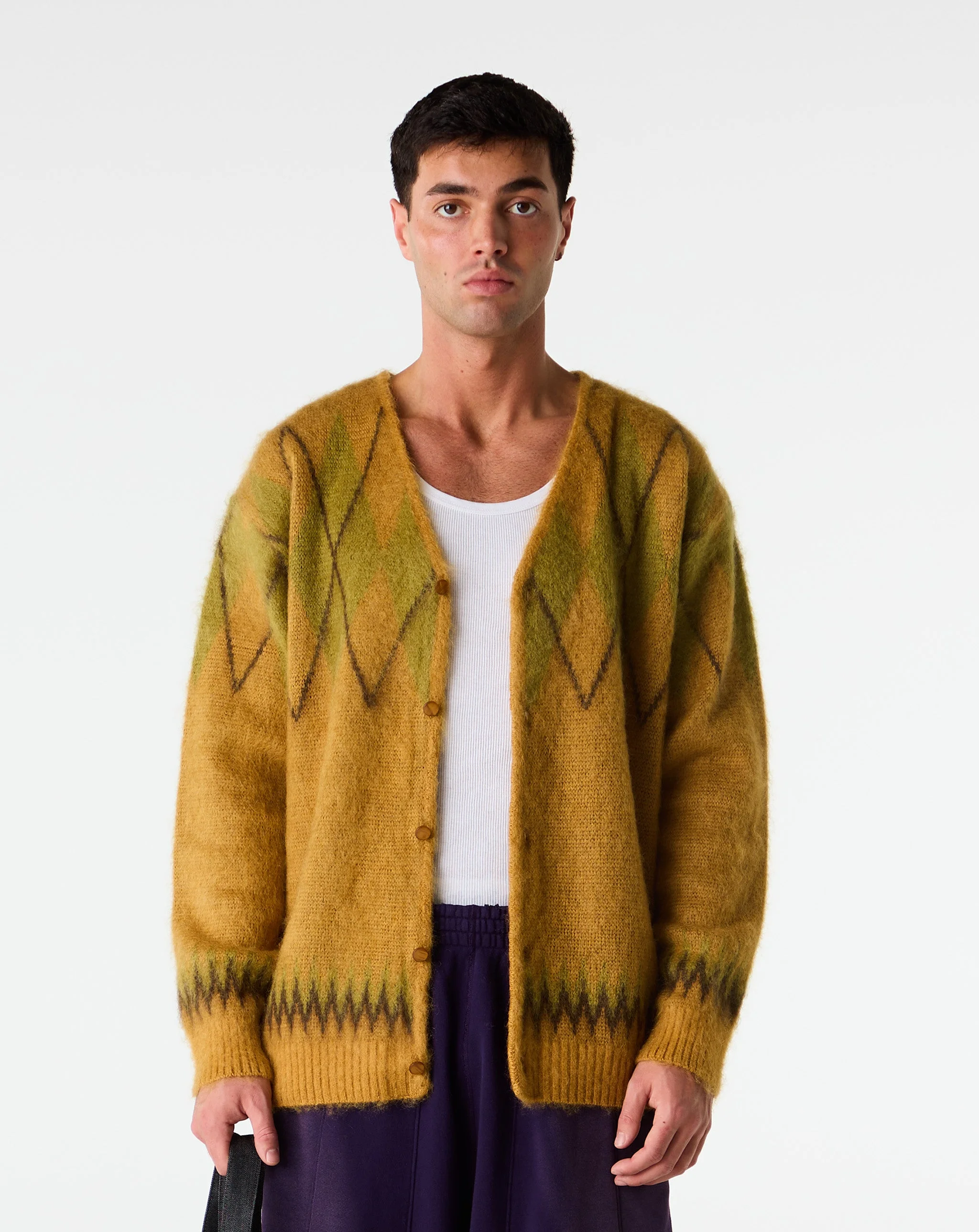 Needles Argyle Mohair Cardigan - 1