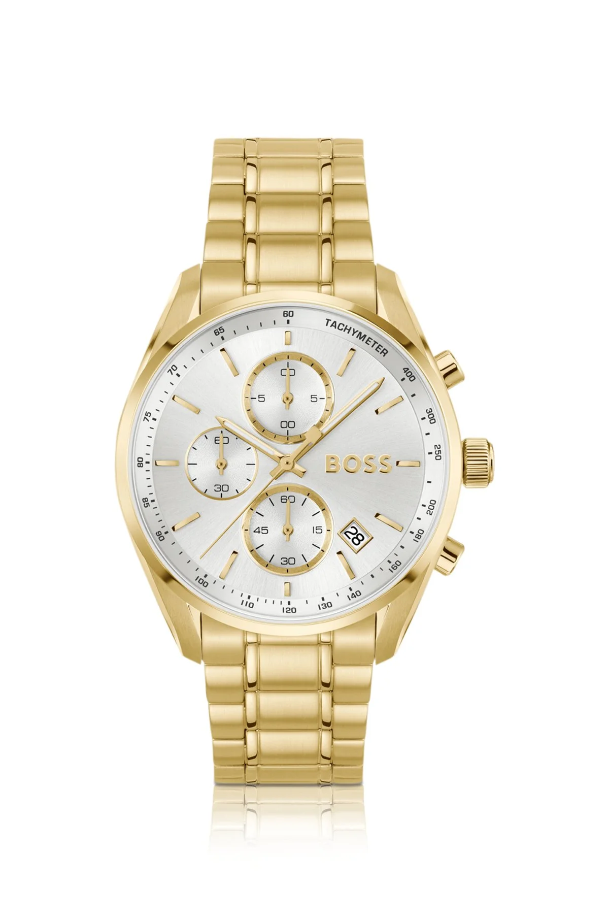 GOLD-TONE WATCH WITH SILVER-WHITE DIAL - 1
