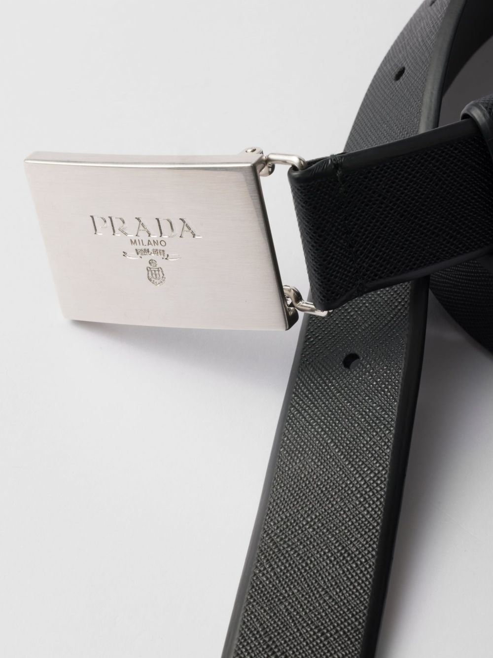 textured leather belt - 2