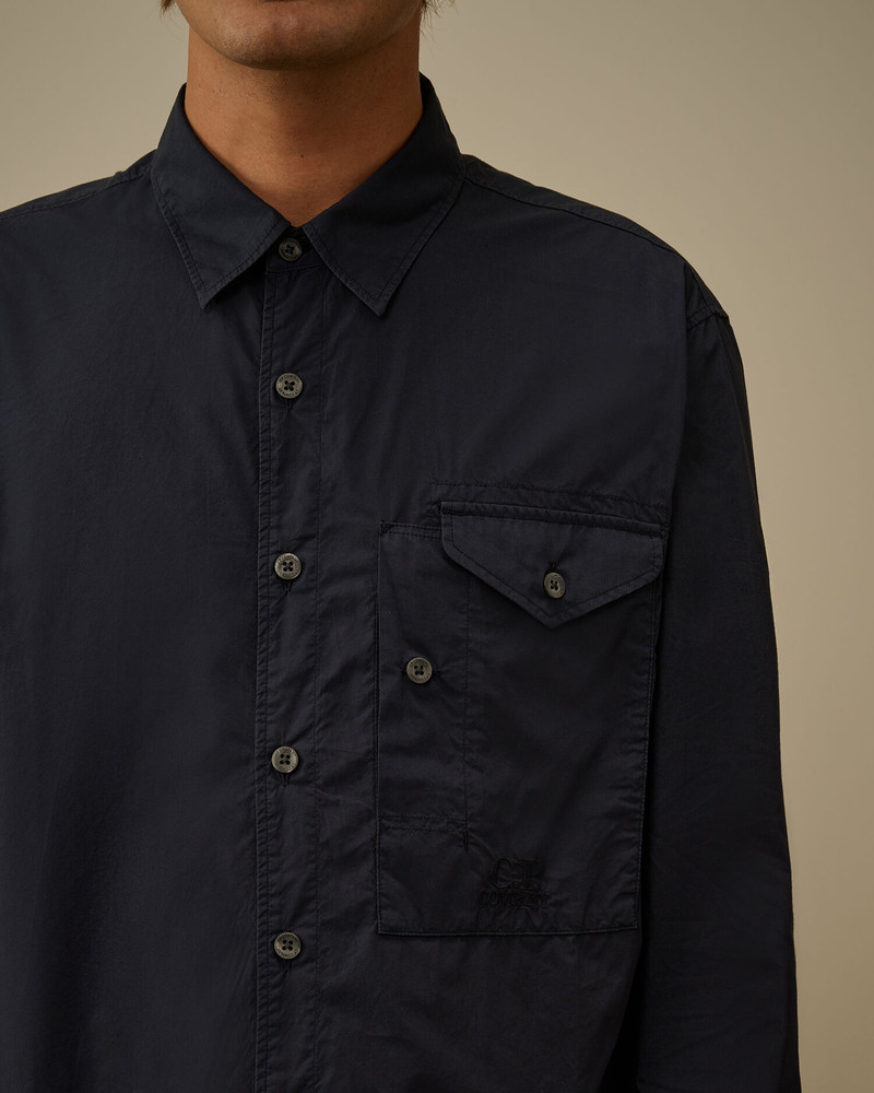 Popeline Longsleeve Logo Button Shirt 5