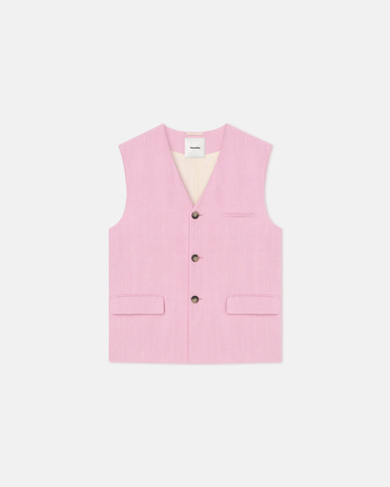 Silk Viscose Tweed Vest 1