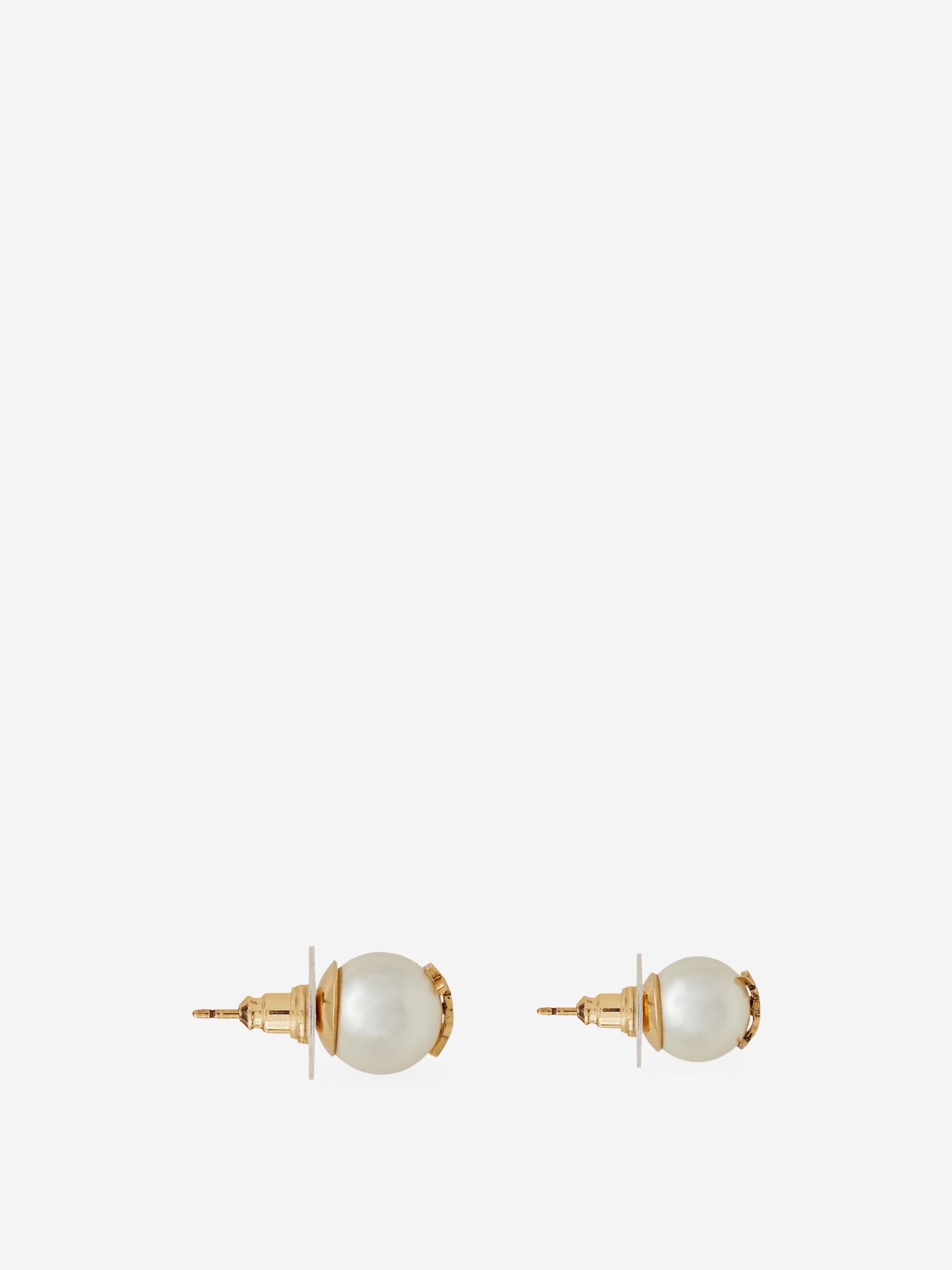 【関税&送料込】Saint Laurent Asymmetrical Earrings With Pea Saint Laurent Asymmetrical earrings with pearl and monogram