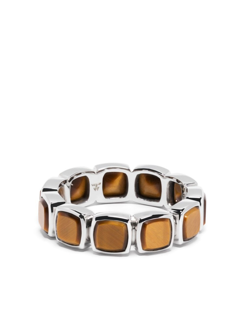 sterling silver cushion tiger eye ring 1