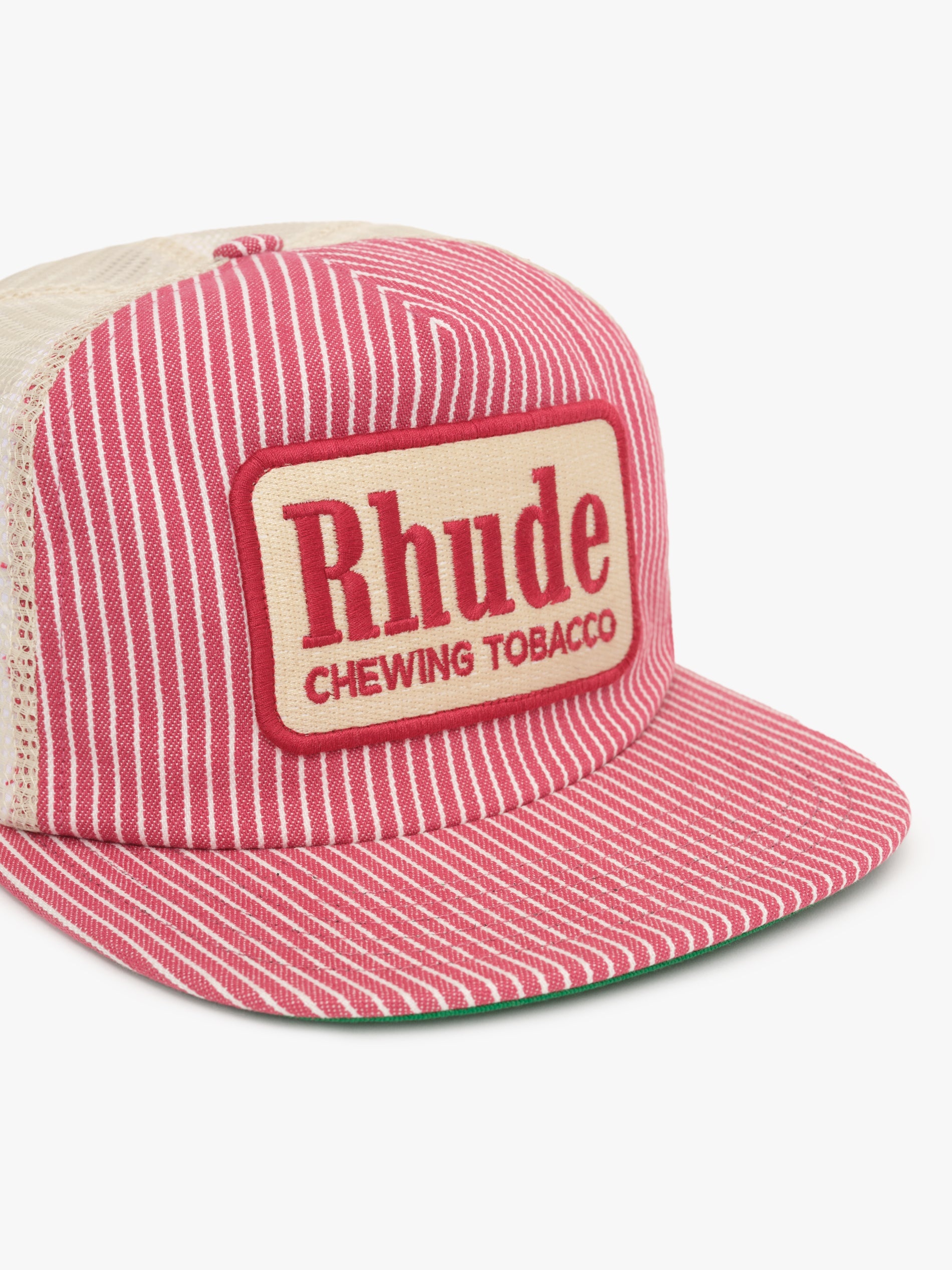 RED STRIPED TOBACCO TRUCKER HAT - 4