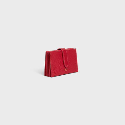 CELINE ACCORDEON CARD HOLDER IN GRAINED CALFSKIN outlook