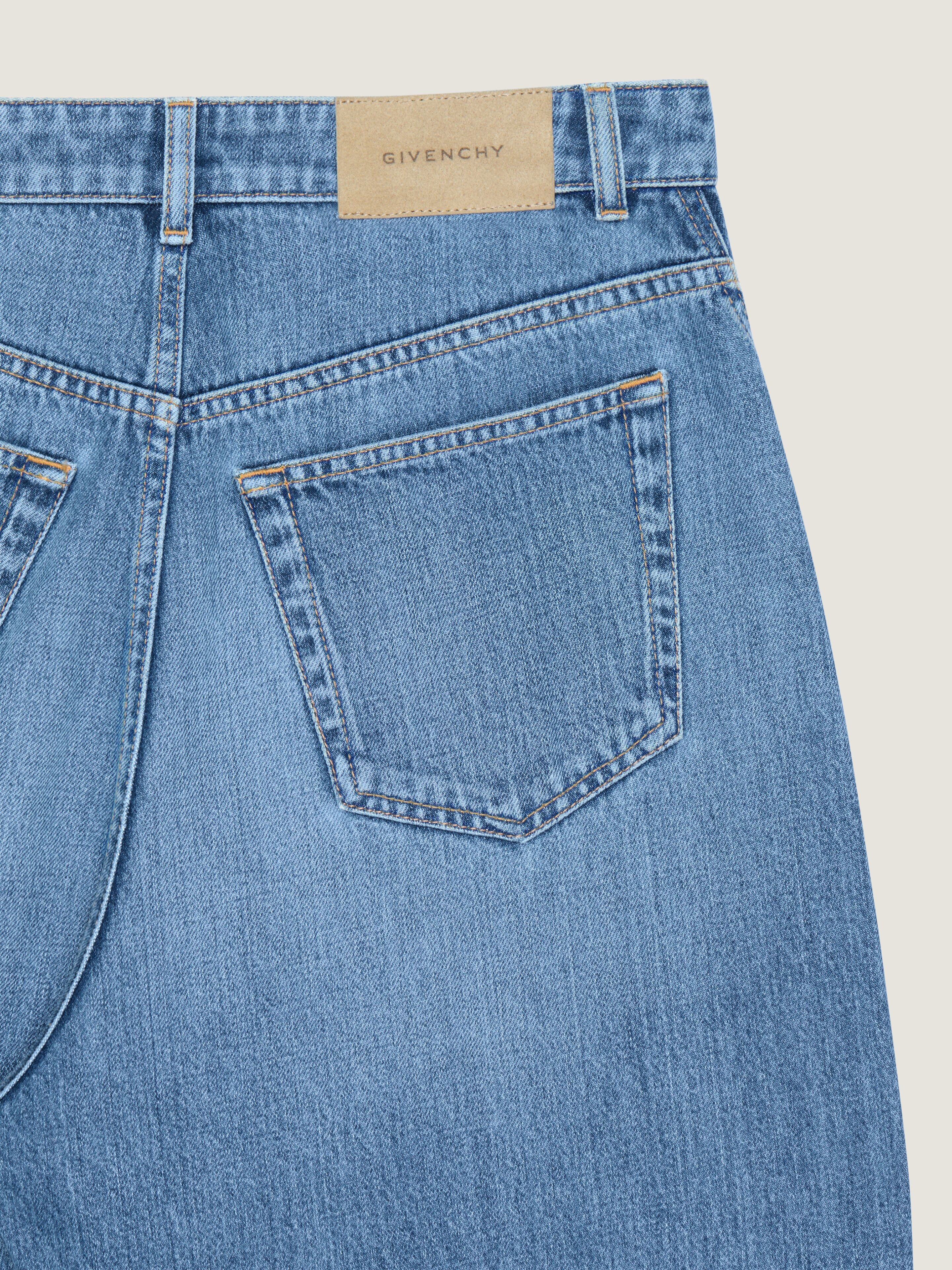 COCOON PANTS IN WASHED DENIM - 4