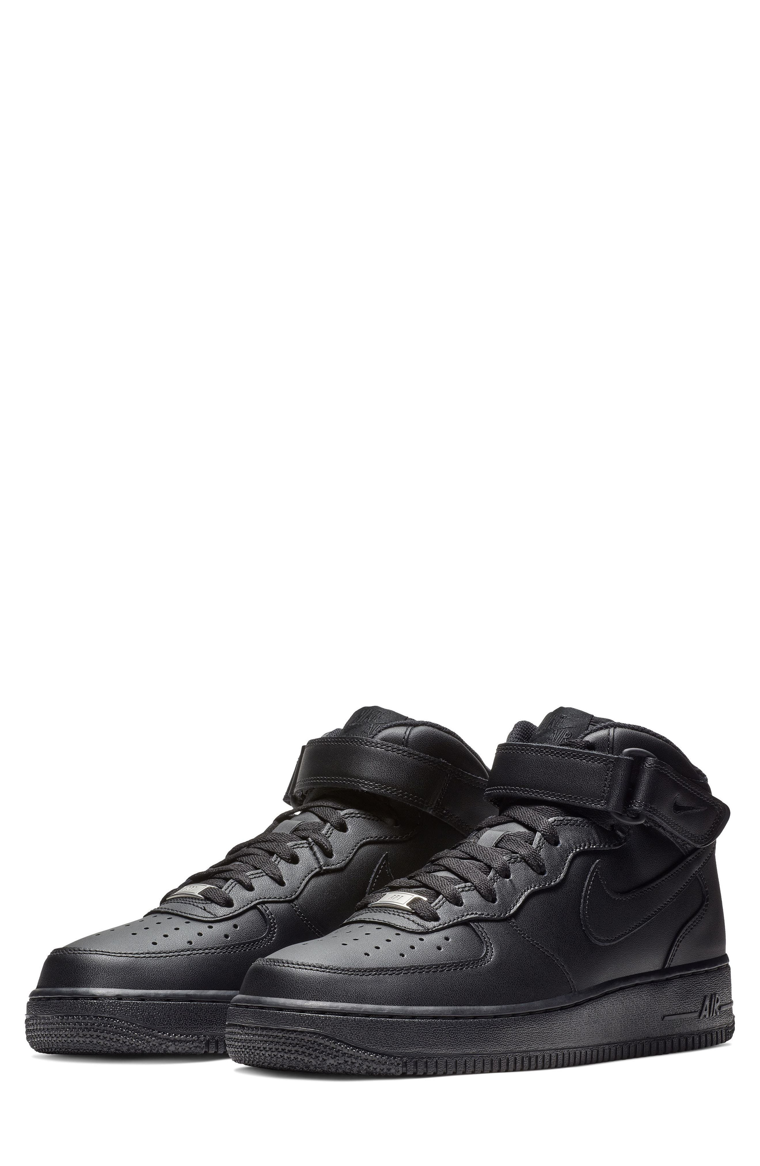 Nike Air Force 1 Mid '07 Sneaker in Black/Black at Nordstrom - 1