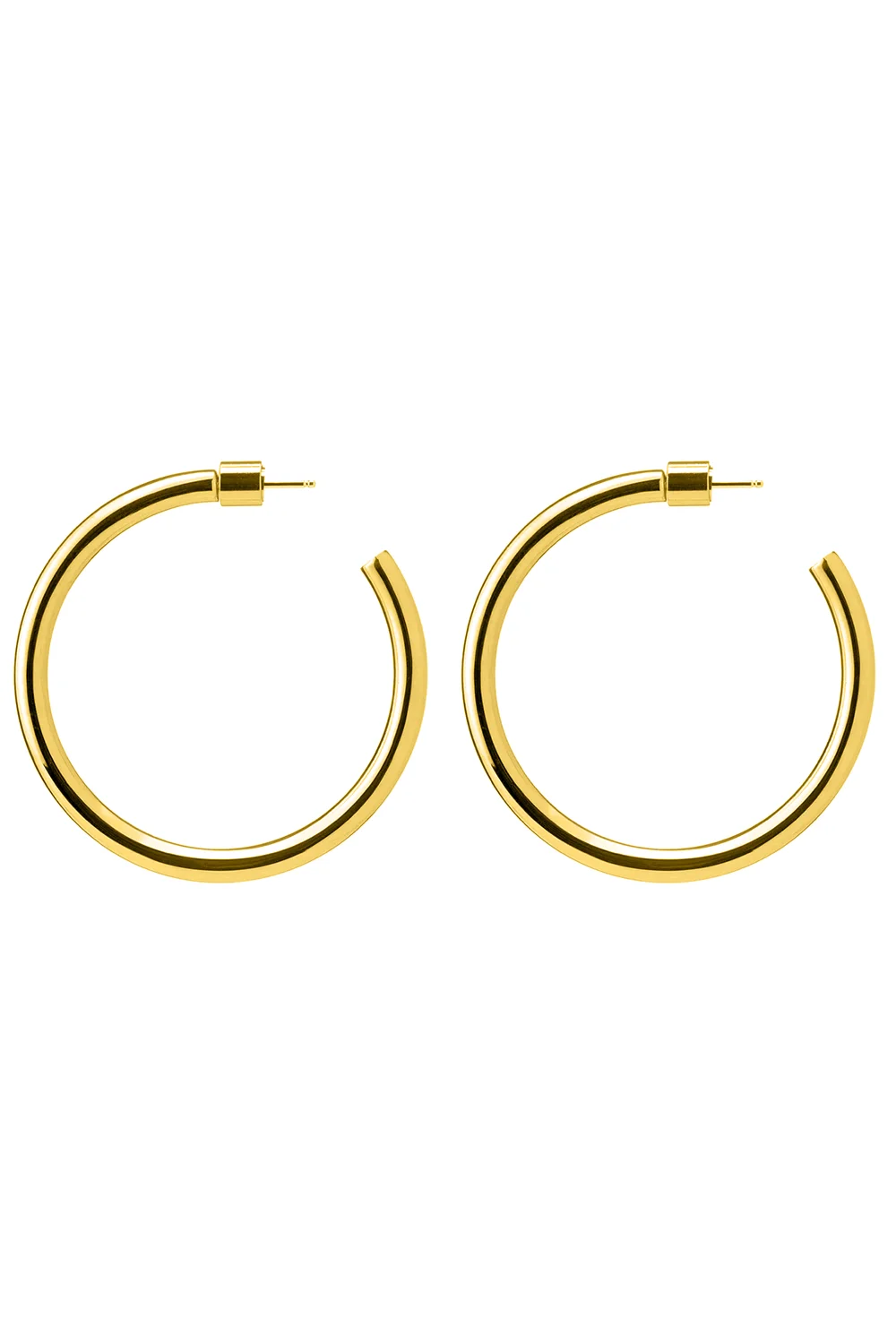 Lilly Baby Hoop Earrings - Yellow Gold - 1.5in - 1