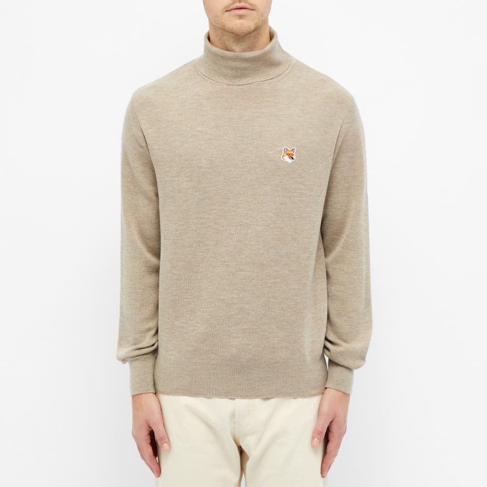 Maison Kitsuné Fox Head Patch Merino Turtleneck - 4