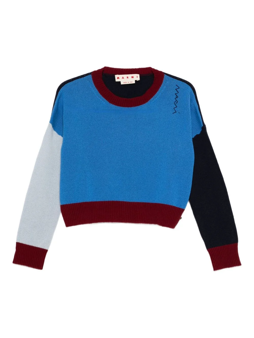 colour-block cashmere sweater - 1