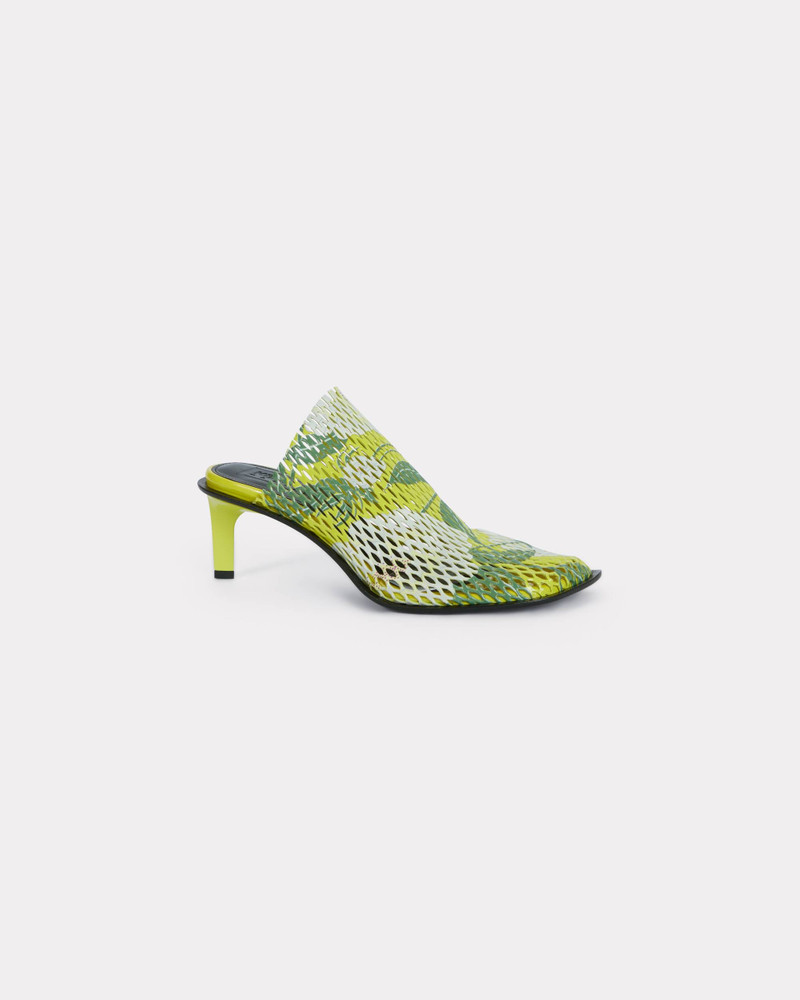 'KENZO-Shomi' heeled mules in perforated leather 1