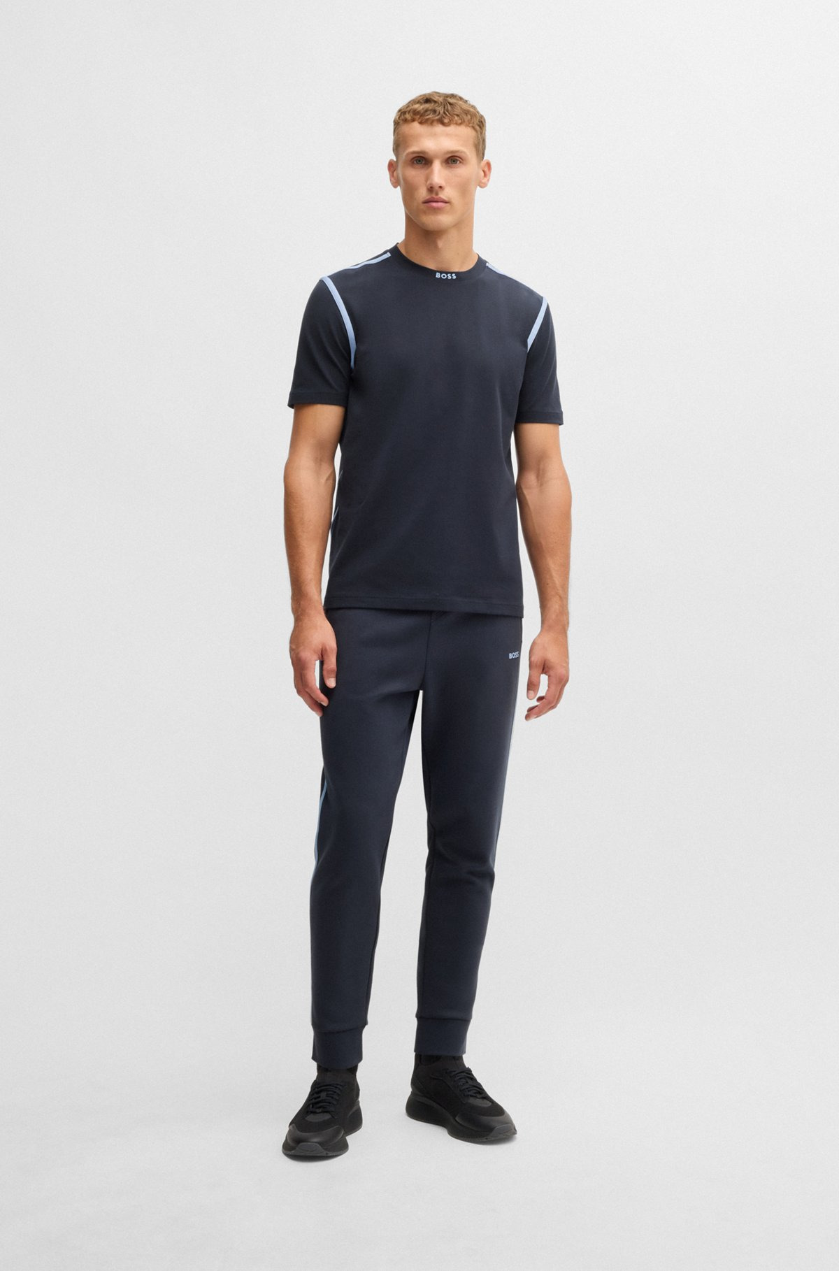 TRACKSUIT BOTTOMS WITH TAPE AND LOGO - 4