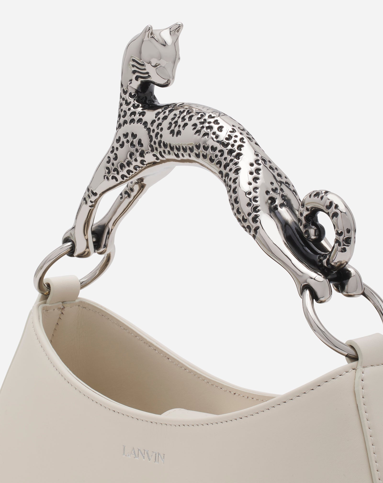 LEATHER SM HOBO CAT BAG - 5