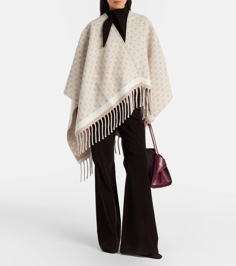 FERRAGAMO Gancini virgin wool shawl outlook