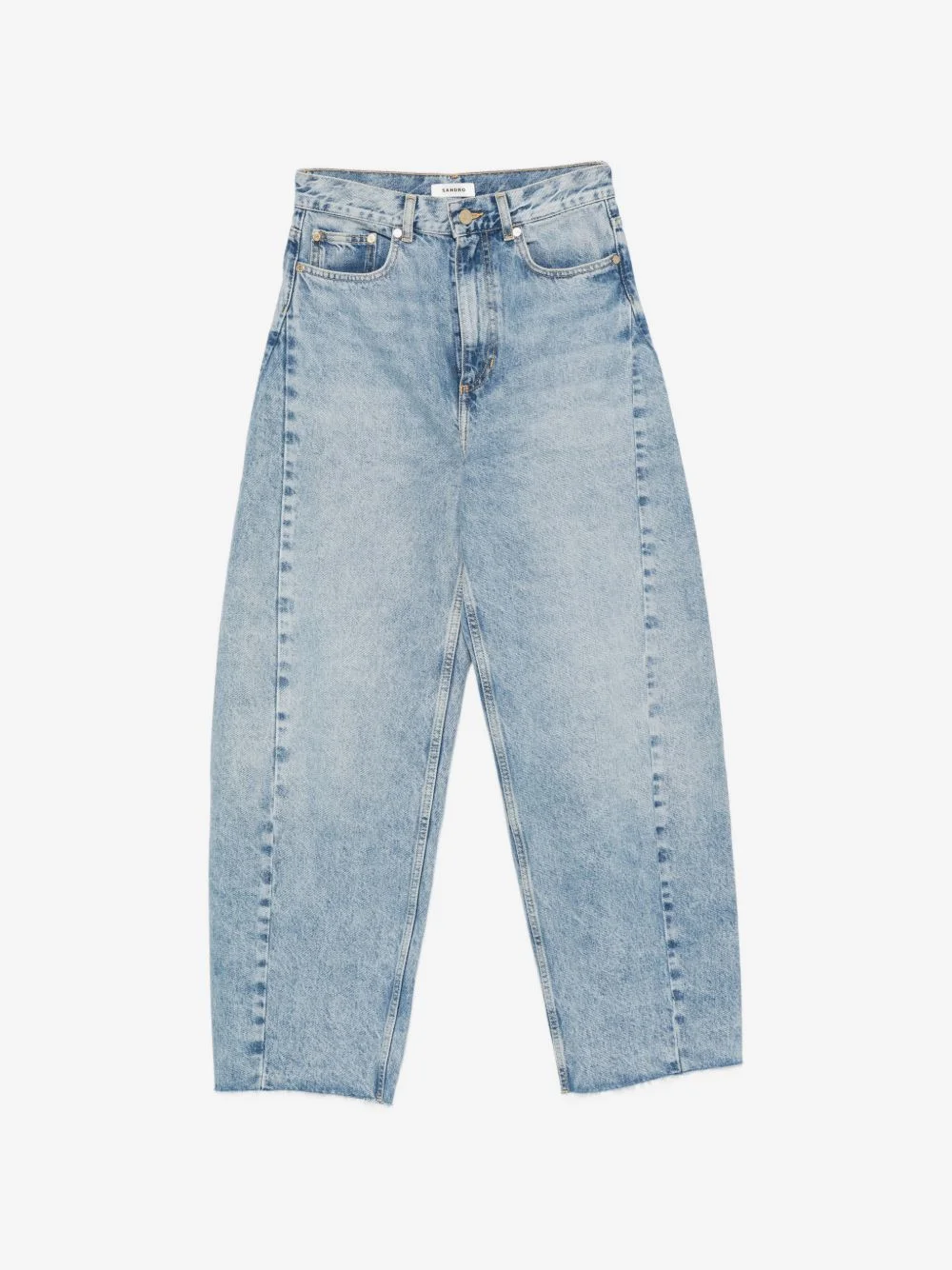 leather-patch jeans - 1
