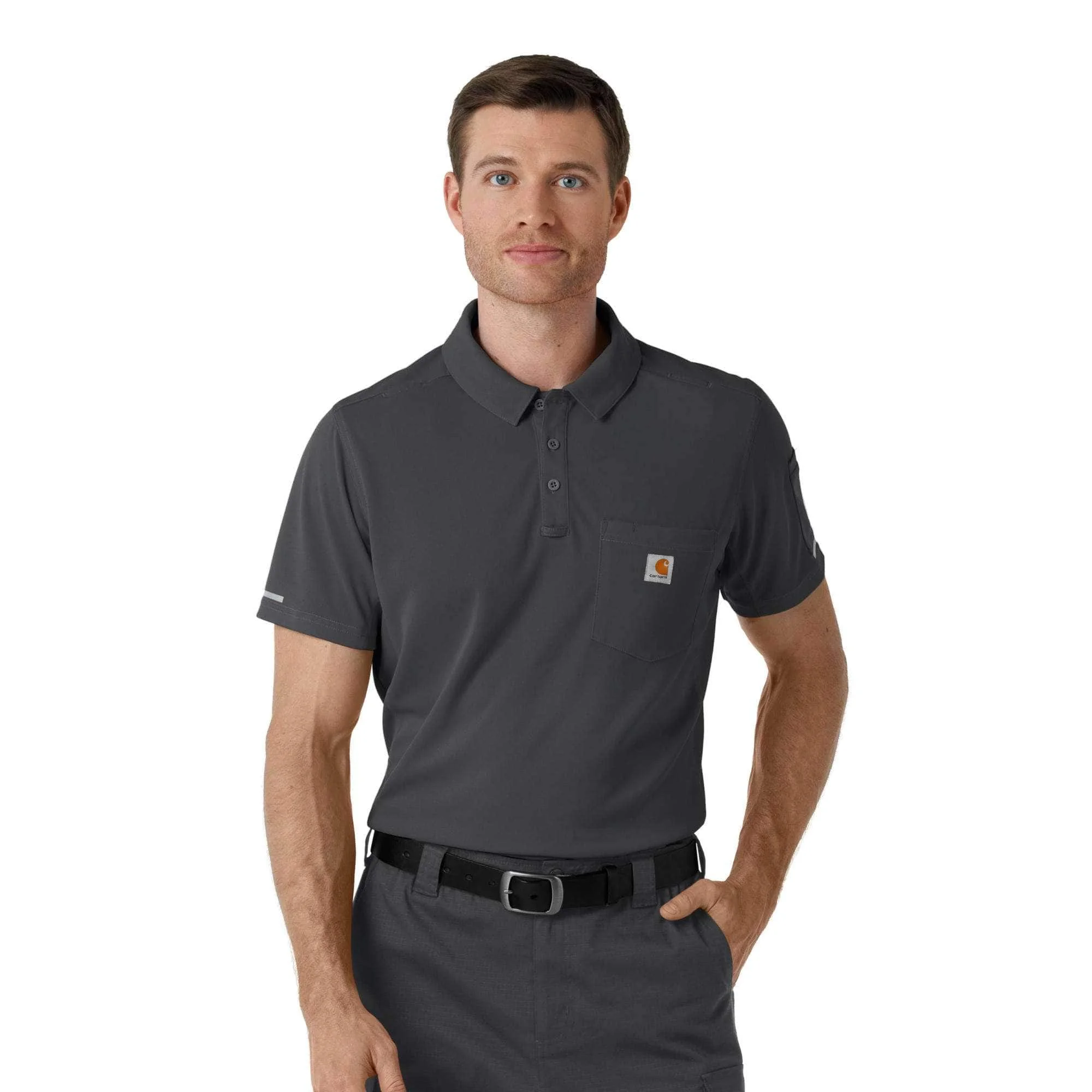 Rugged Flex® RSCU Lightweight Short Sleeve Polo Scrub Top - 1