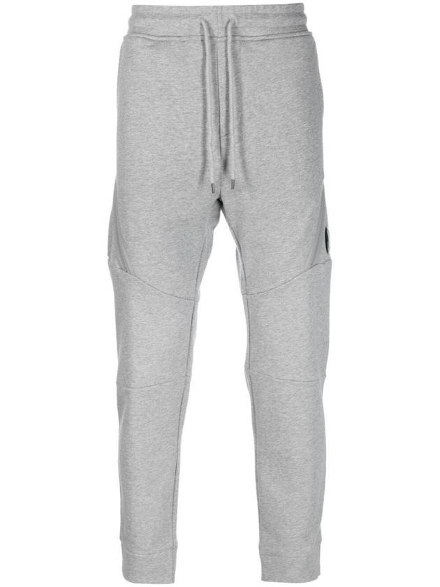 Diagonal Raised Fleece Cargo Track Pants Grey - 2