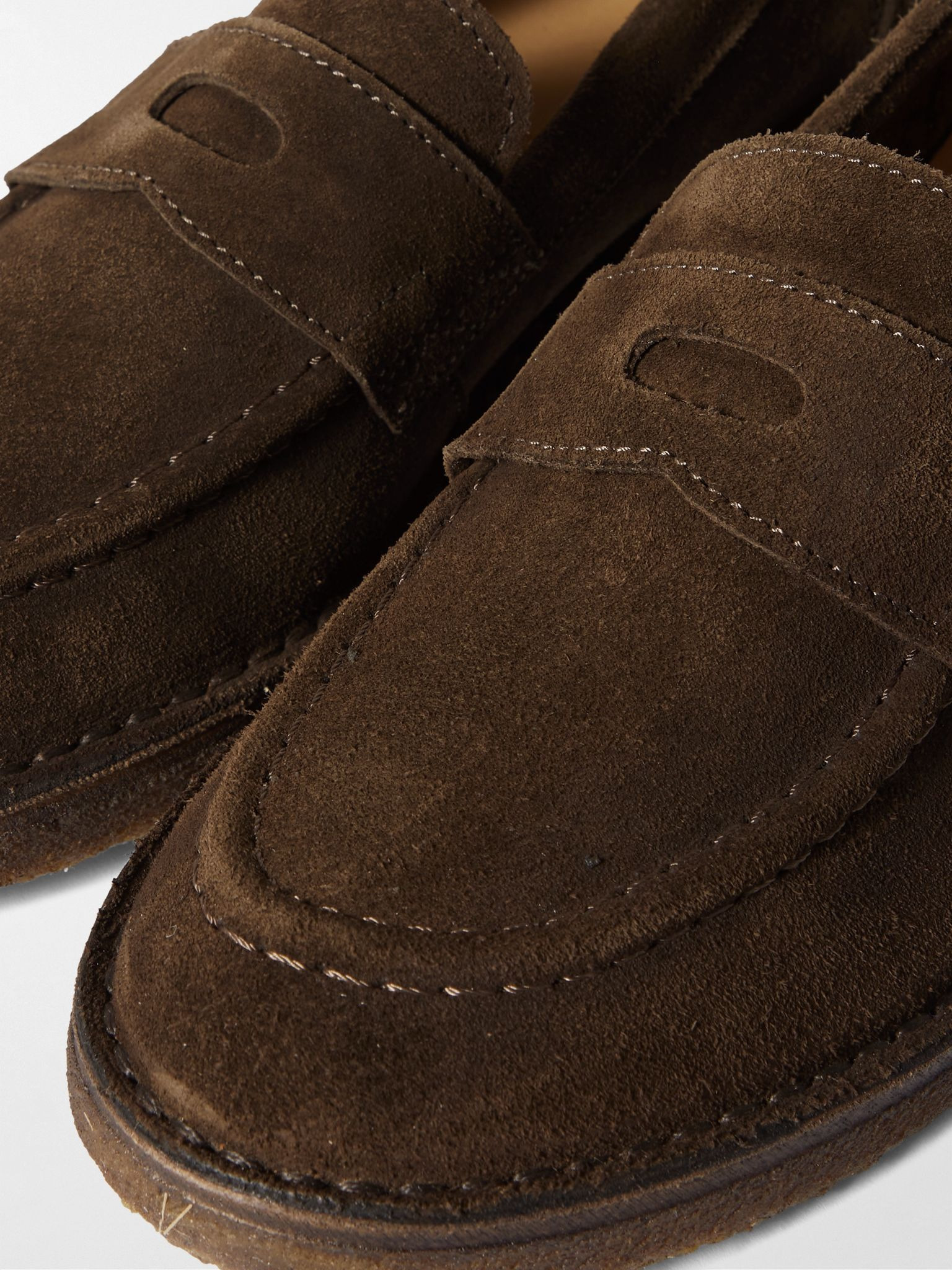 Canal Suede Penny Loafers Brown - 6