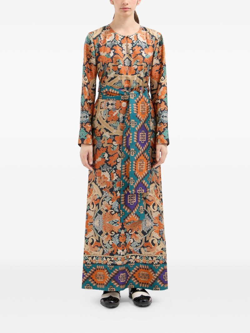 Pierre-Louis Mascia geometric-pattern maxi dress outlook
