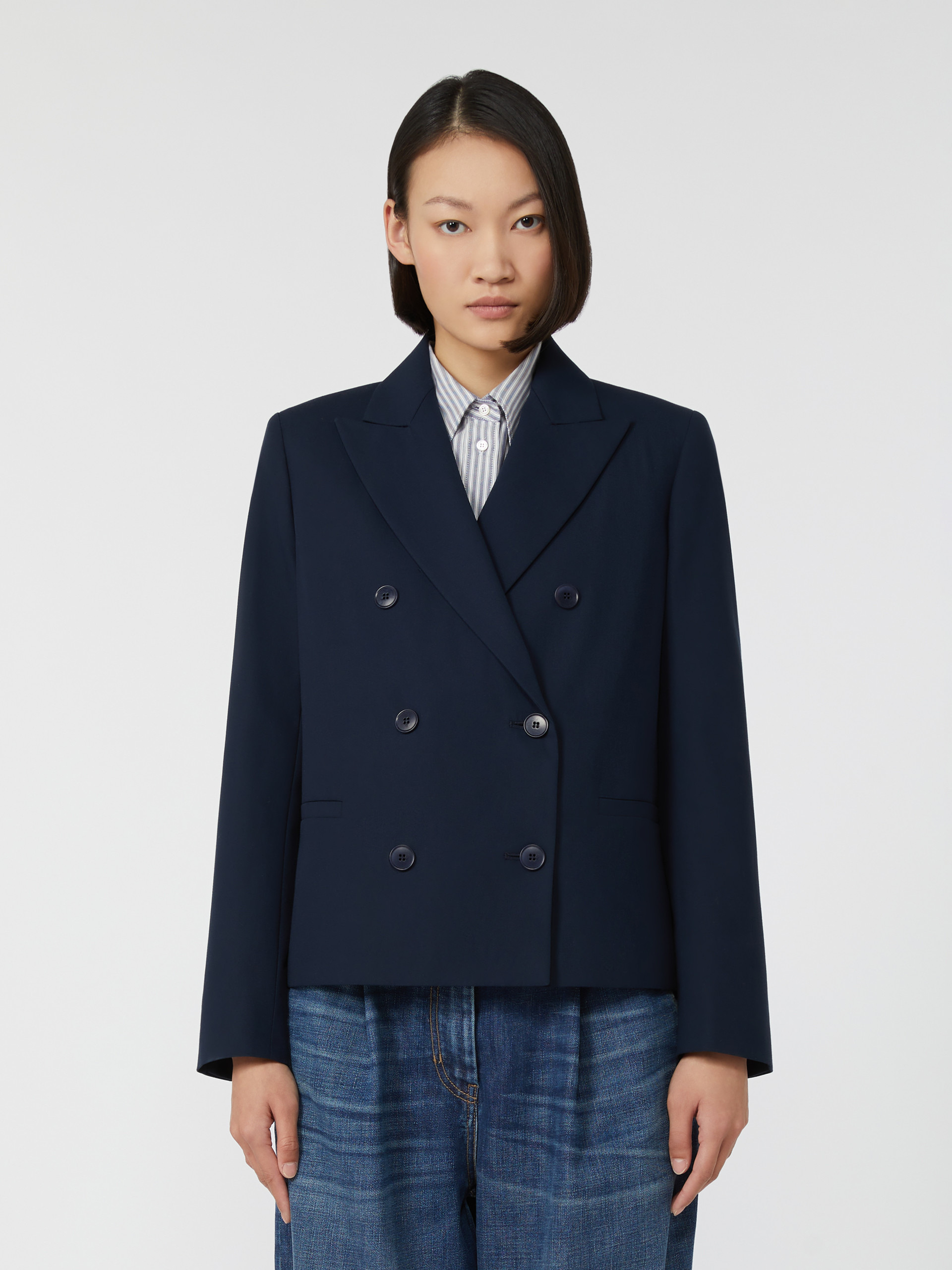 TAPPETO Double-breasted gabardine jacket - 3
