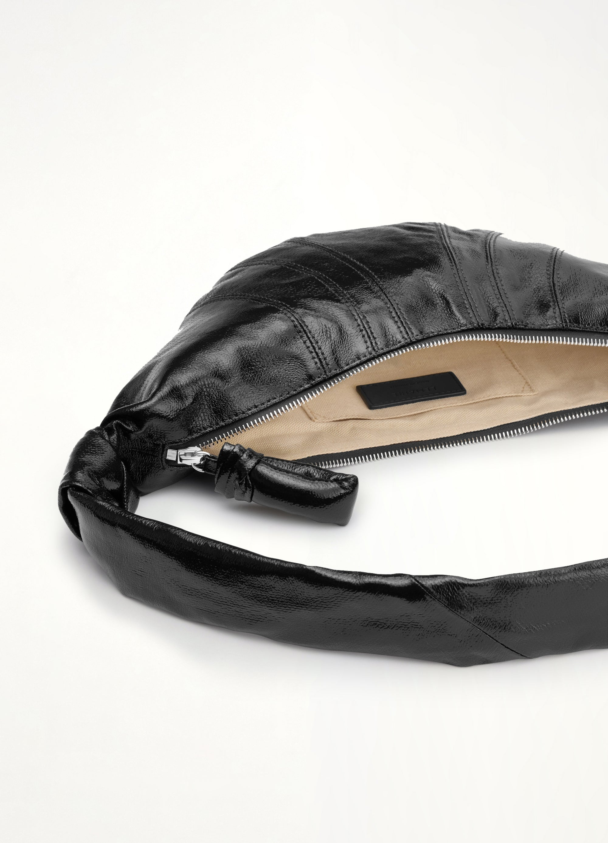 Small Croissant Bag in Black - 3