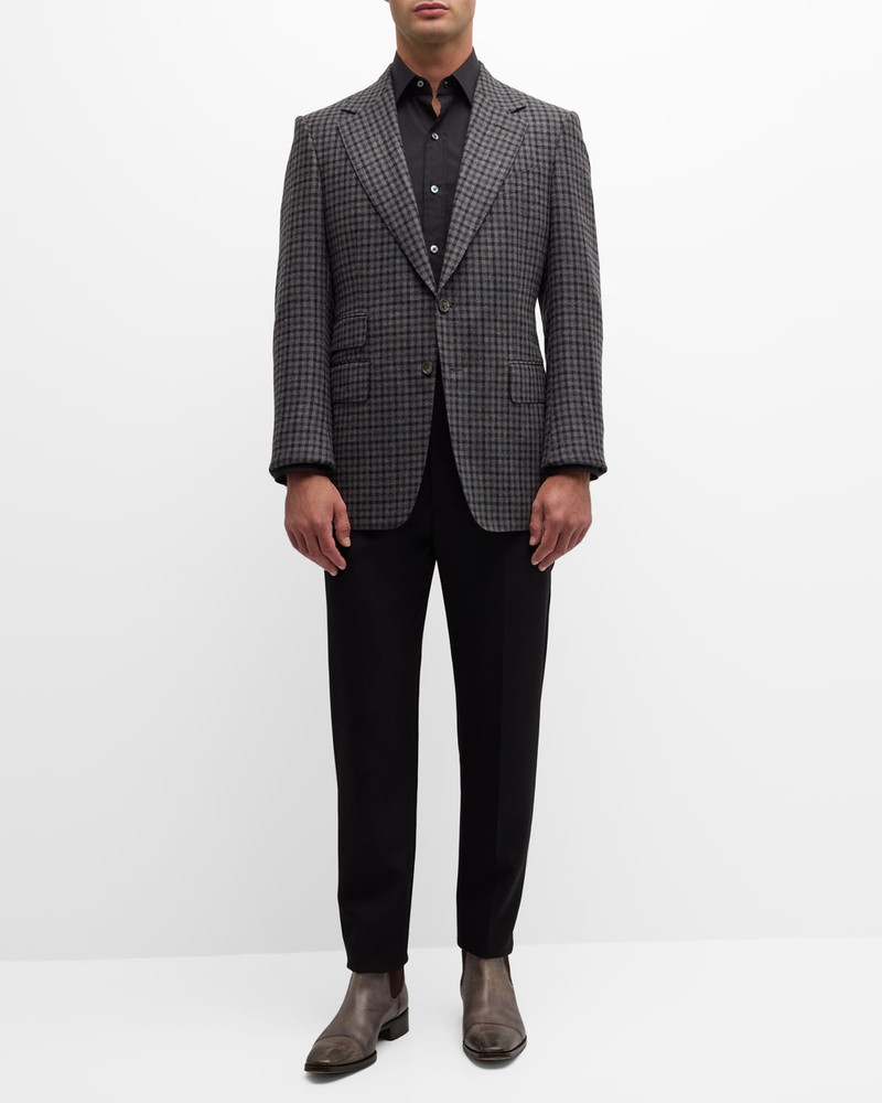 TOM FORD Men's Damier Shelton Sport Coat outlook