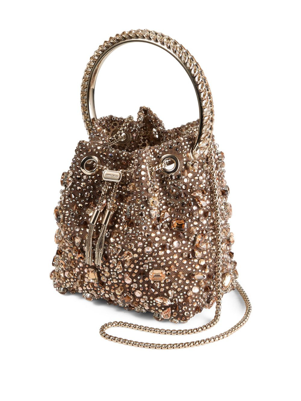 Bon Bon crystal-embellished bucket bag - 3