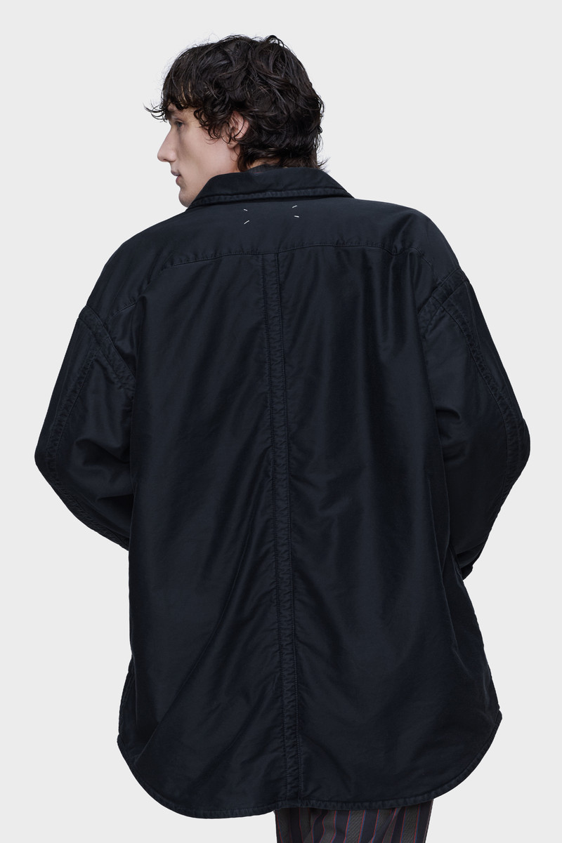 Padded cotton satin shirt 4
