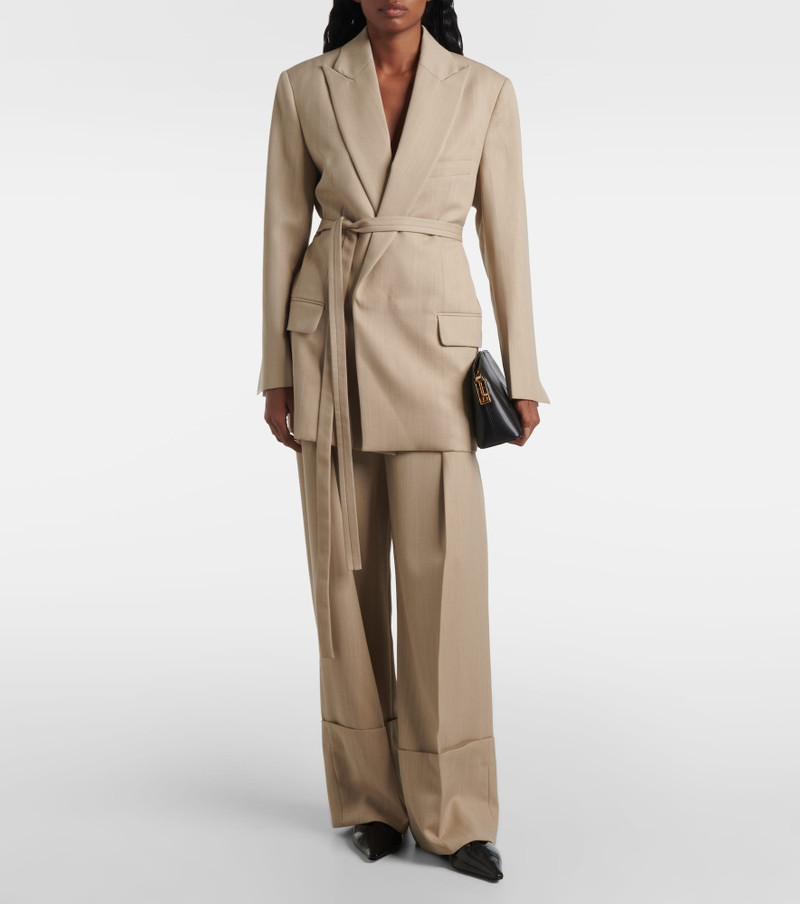 Victoria Beckham Belted wool blazer outlook