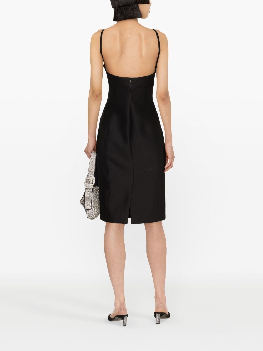 halterneck bustier midi dress - 4
