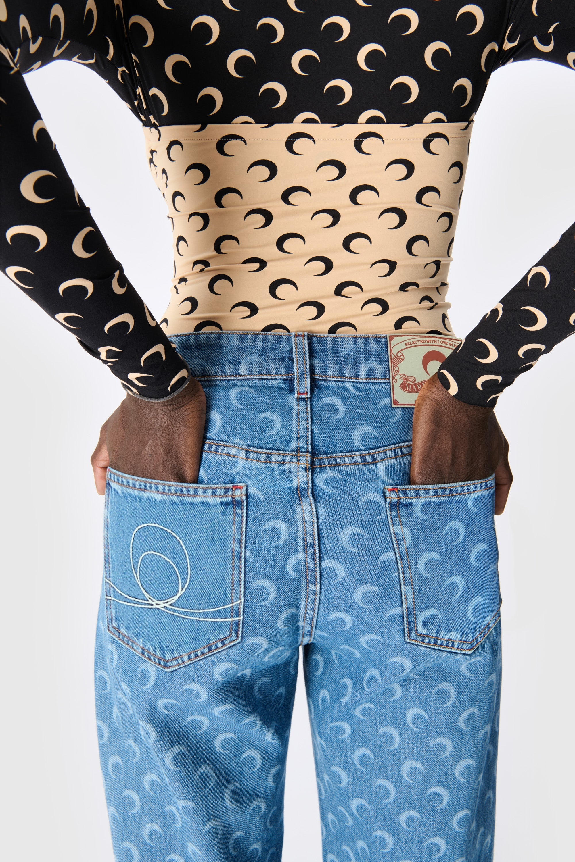 Moon Laser Denim Loose Jeans - 3