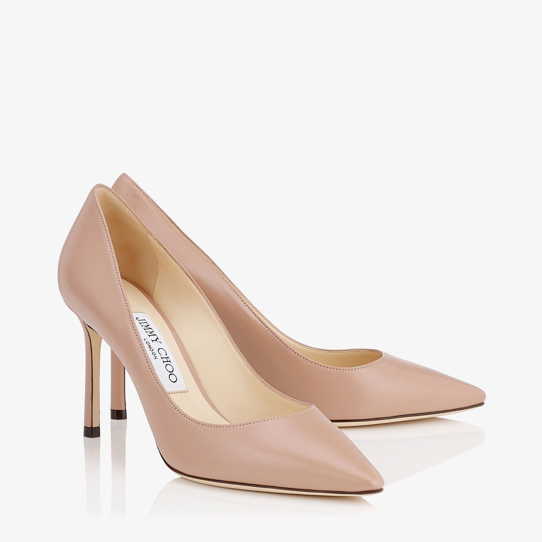 Romy 85
Ballet Pink Kid Leather Pointed Pumps - 3