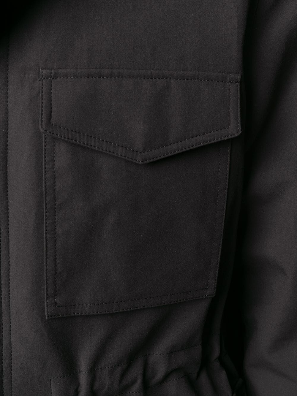 patch pocket bonded parka jacket - 5