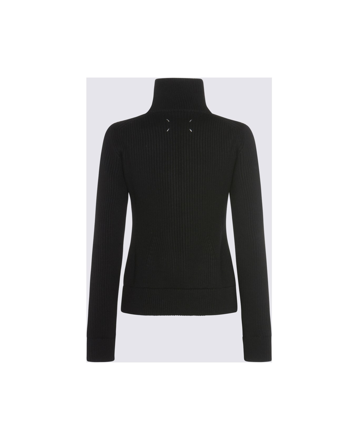 Black Wool Knitwear - 2