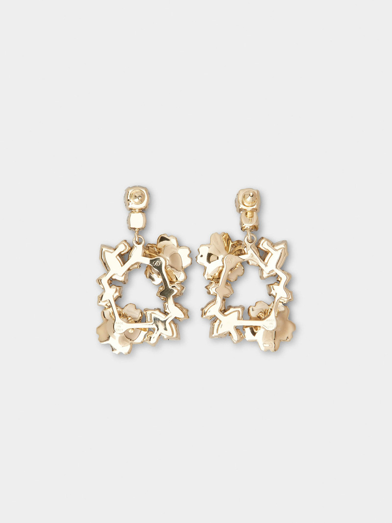 Roger Vivier RV Bouquet Strass Pearl Earrings in Metal outlook