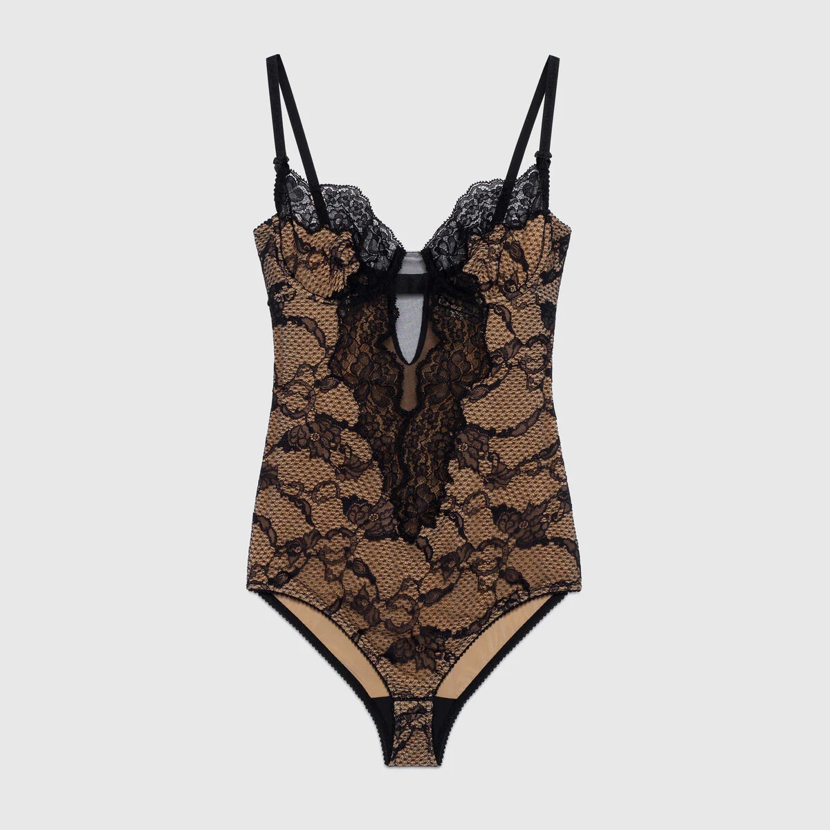 Flower lace bodysuit - 1