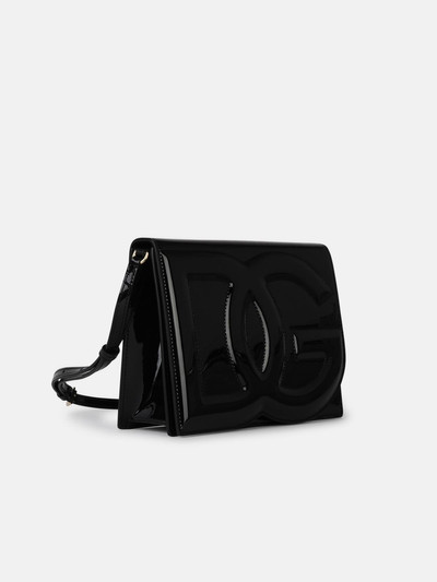 Dolce & Gabbana BLACK SHINY LEATHER SHOULDER BAG outlook