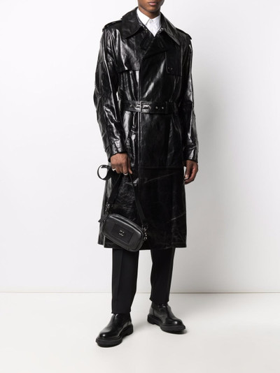 Alexander McQueen leather trench coat outlook