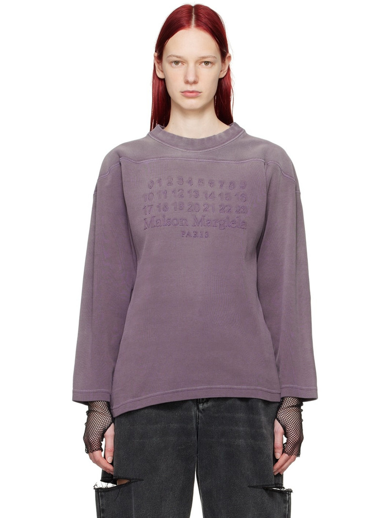 Purple Embroidered Sweatshirt 1