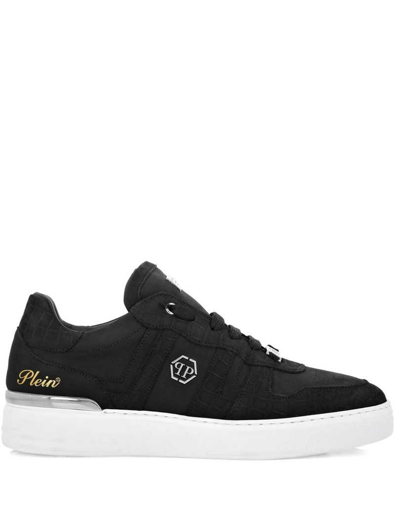 leather low-top sneakers 1