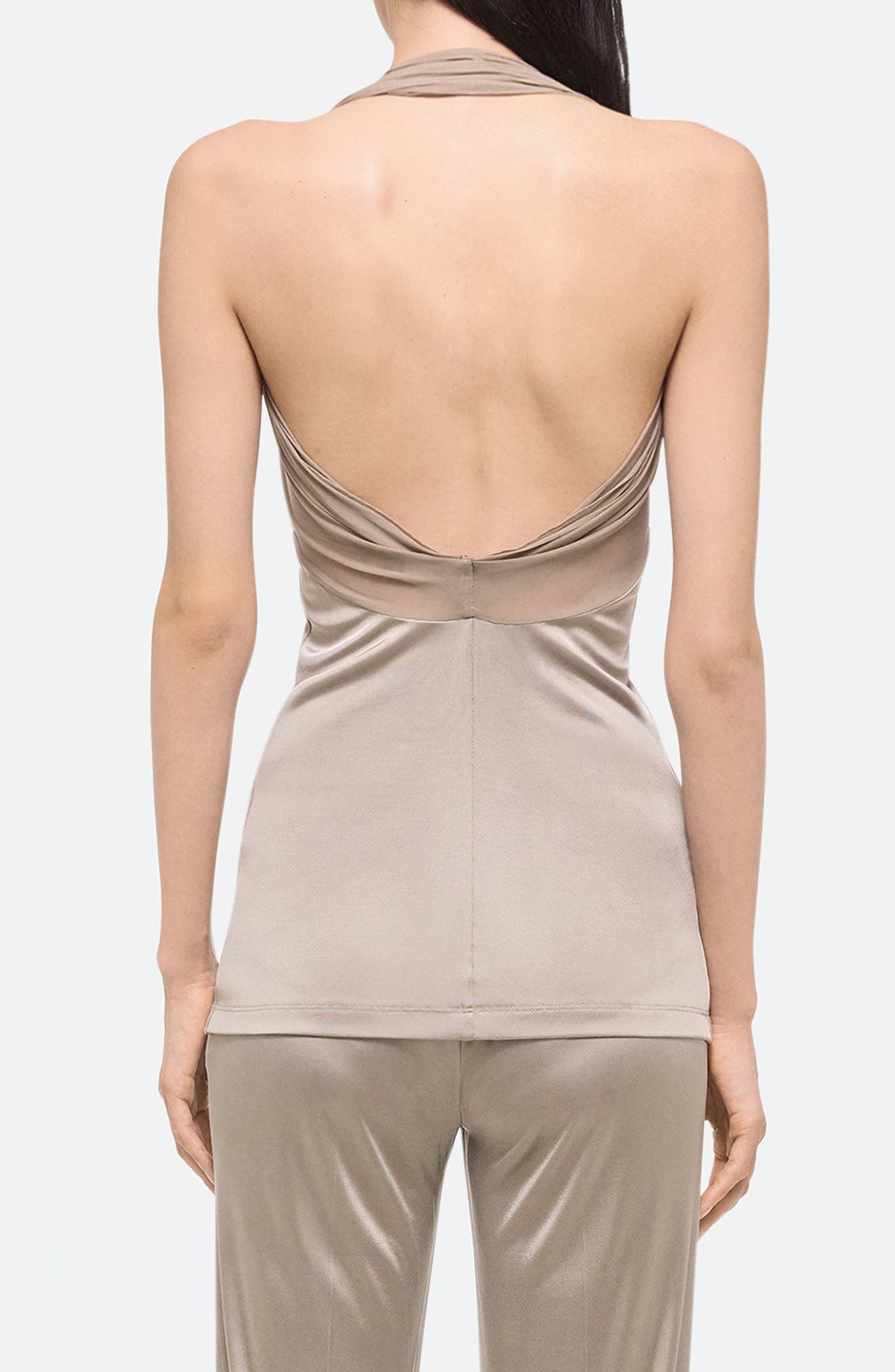 Helmut Lang Dancer Halter Top in Dune - 2