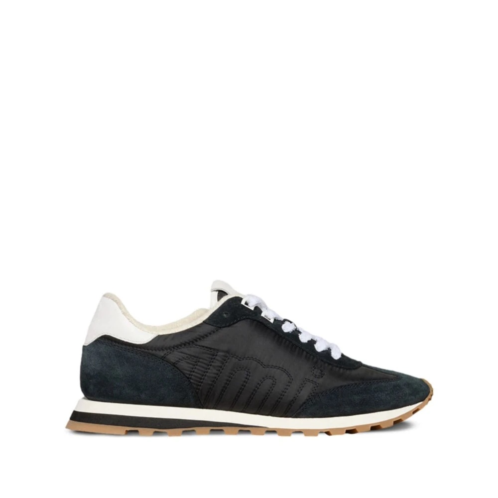 AMI Paris BLACK SNEAKERS WITH EMBROIDERED LOGO | miinto