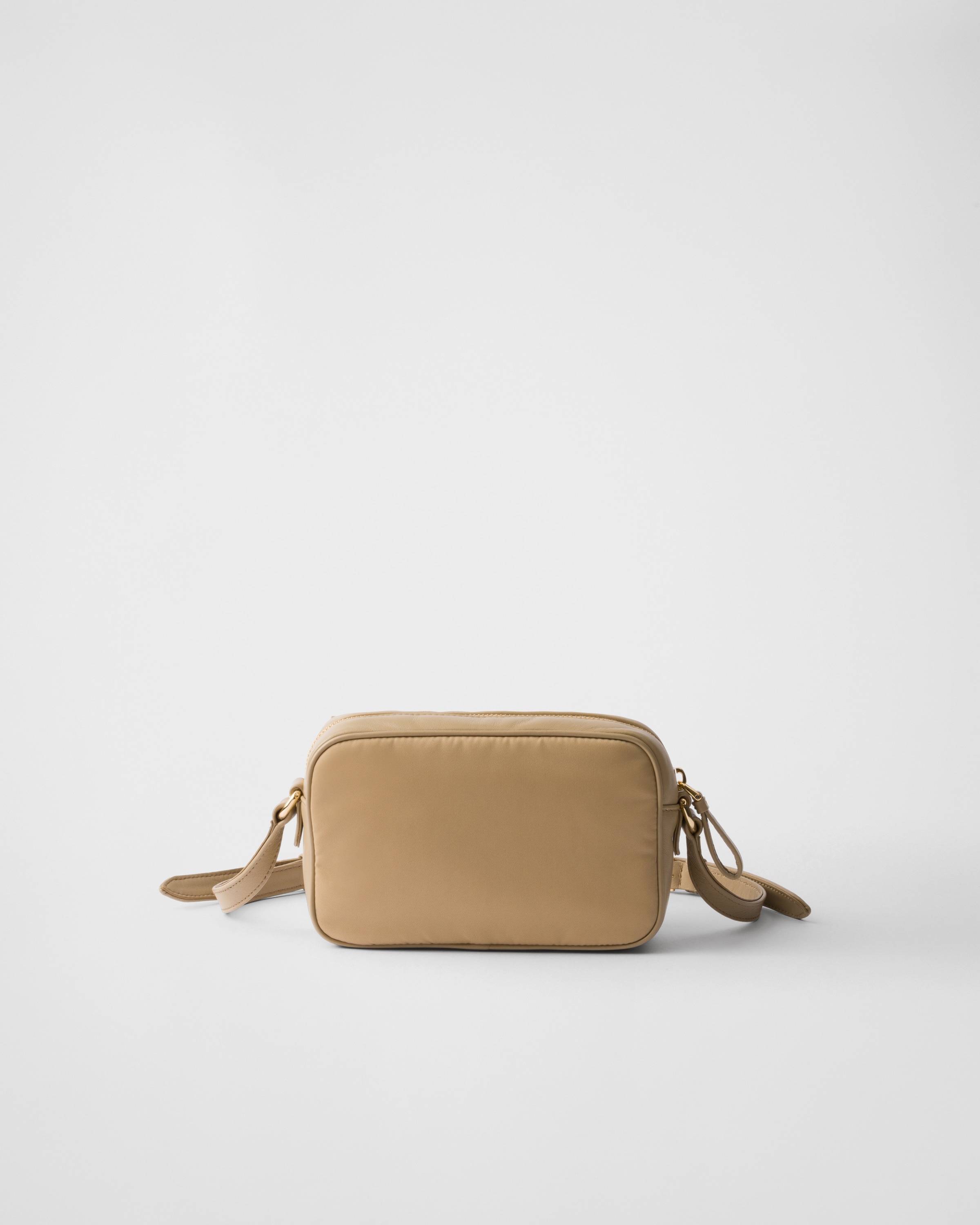 Re-Nylon and nappa leather mini shoulder bag with bow - 3