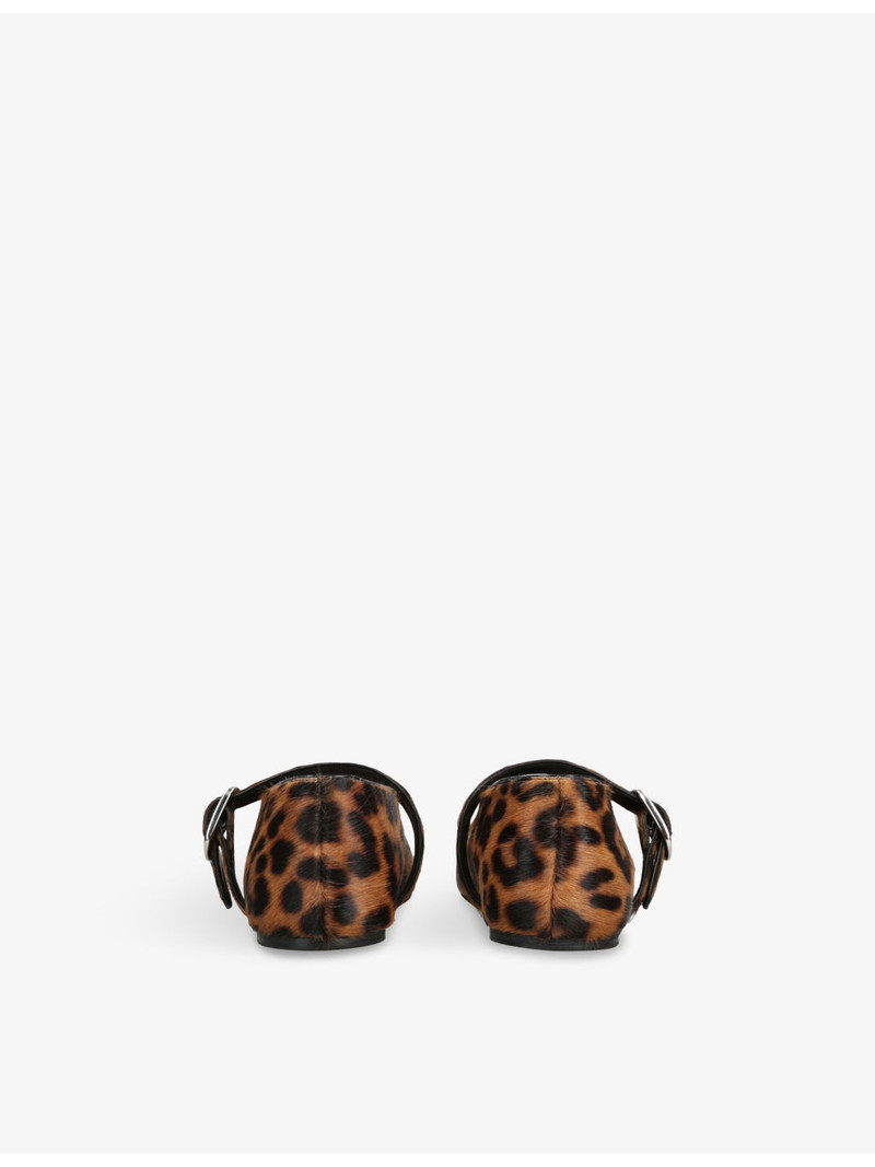 LE MONDE BÉRYL Stella Leopard-Pattern Calf-Hair Ballet Flats outlook