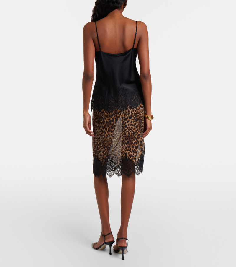 Thea animal-print silk midi skirt 6