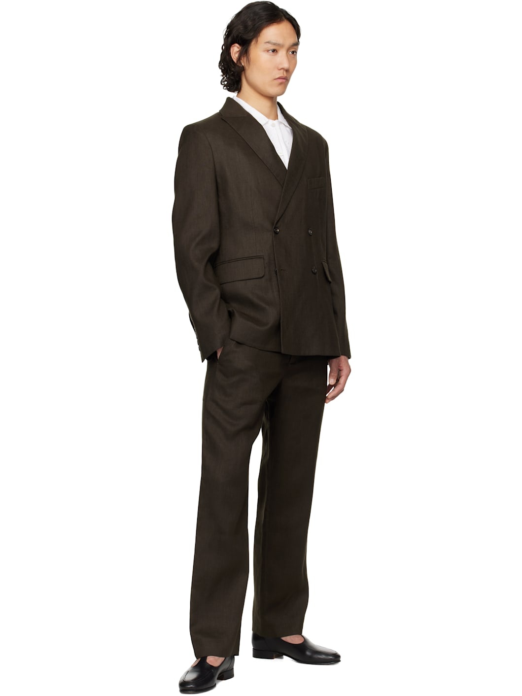 Nrown Lightweight Linen Side-Buckle Trousers - 4