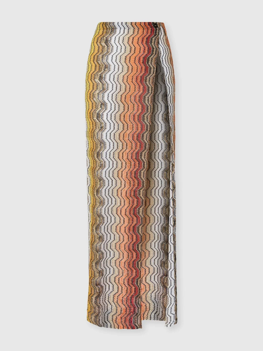 Long skirt in viscose lamé with greek motif - 1