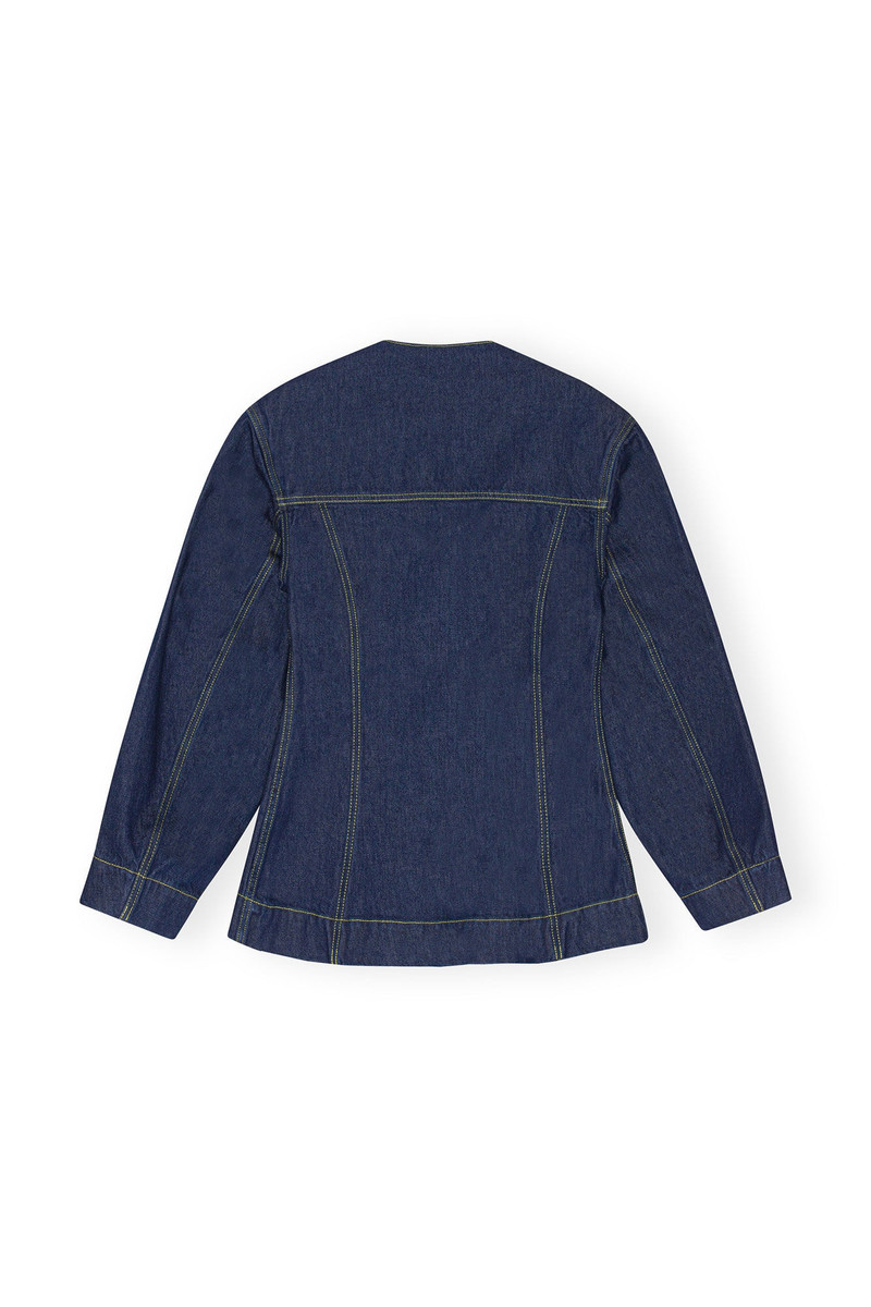 RINSE DENIM FITTED BLAZER 2
