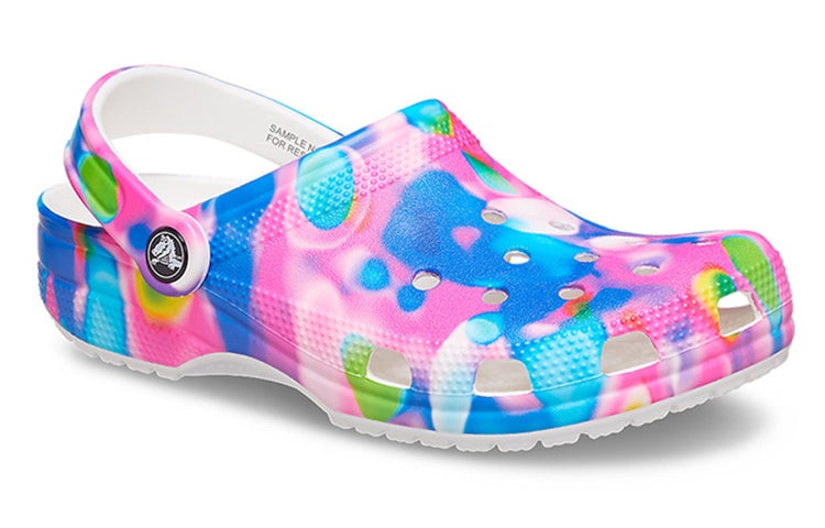 Crocs Classic Beach Sandals Unisex Blue Pink 207556-102 - 3